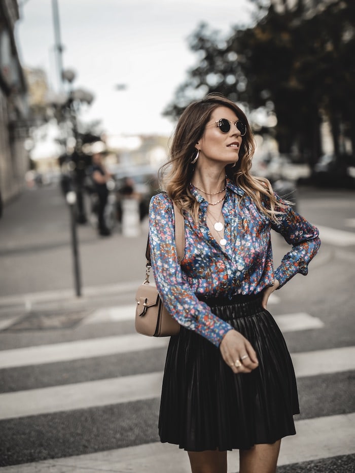Jupe Plissée Simili Cuir Noir - Marque NEXT - Occasion Très Bon état